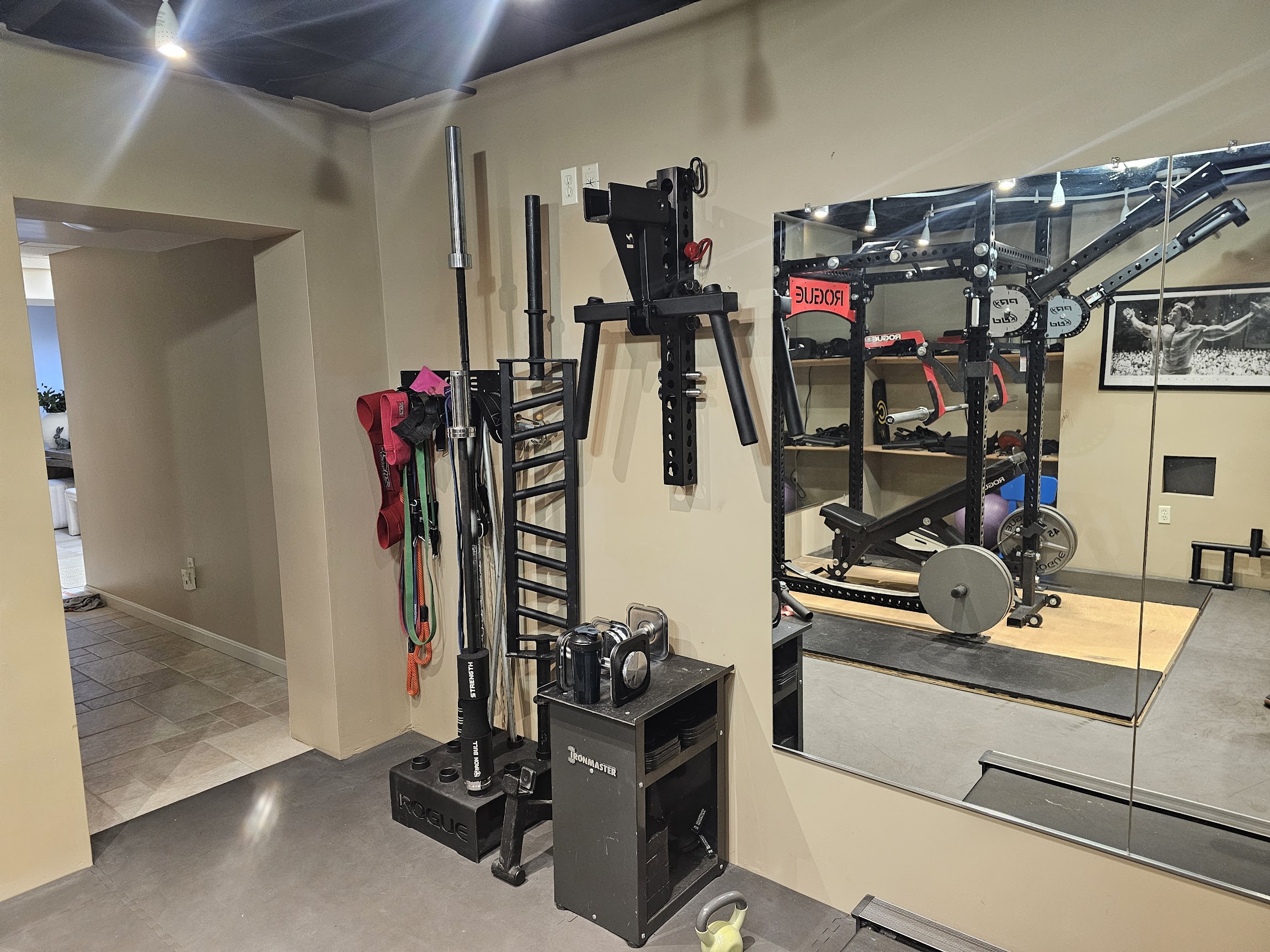 Matador dip bar with wall hang at new house